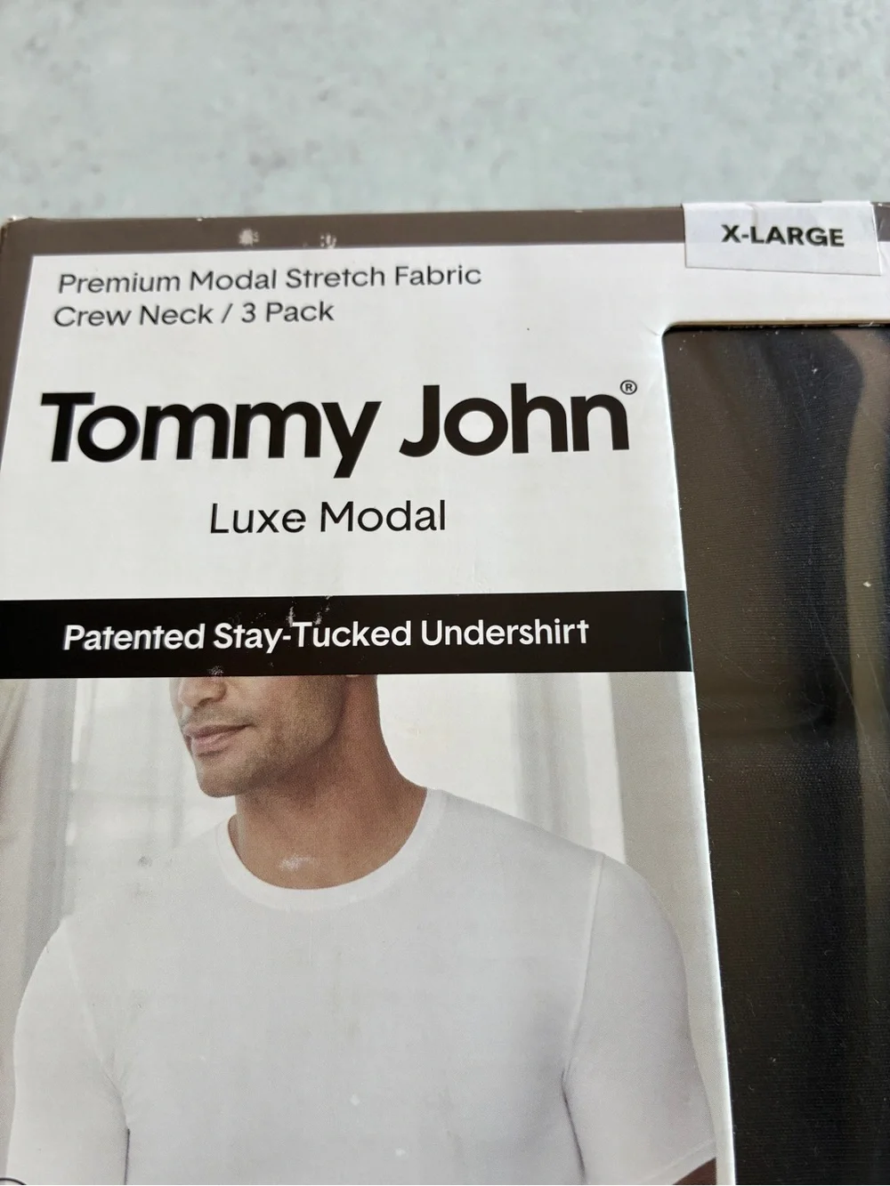 Tommy John Luxe Modal Crew Neck Undershirt 3 Pack Black XL NWT